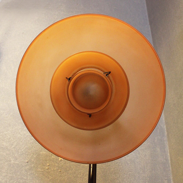 Poul Henningsen  Floor lamp .PH-32 rose coloured frosted glass  Louis Poulsen (4).jpg