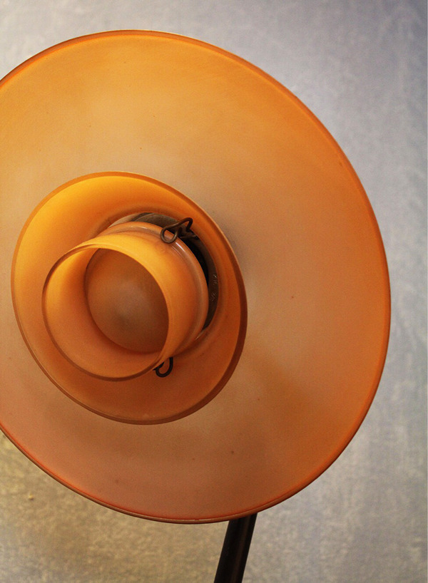 Poul Henningsen  Floor lamp .PH-32 rose coloured frosted glass  Louis Poulsen (5).jpg